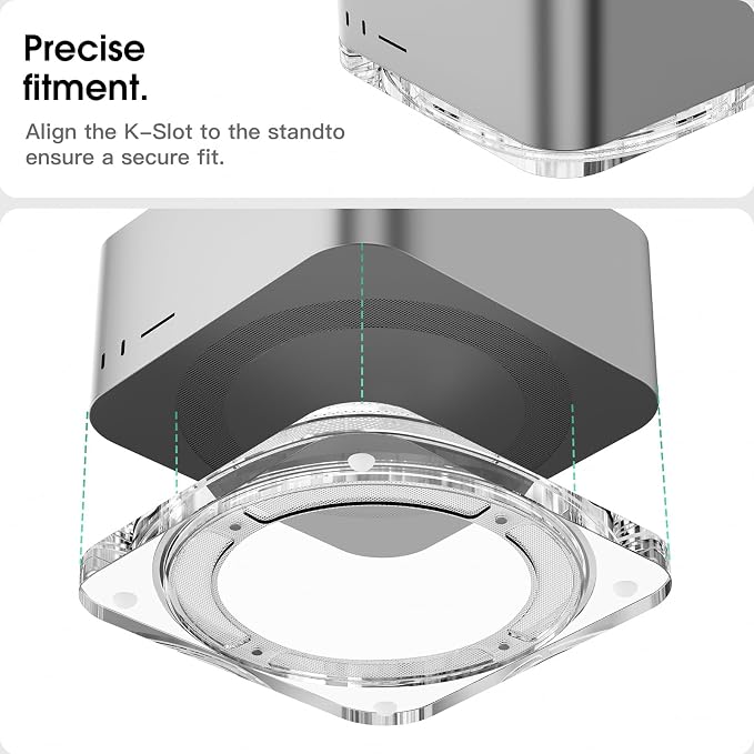Transparent Acrylic mac Studio Stand, Built in Detachable air Filter Suitable - Image 6