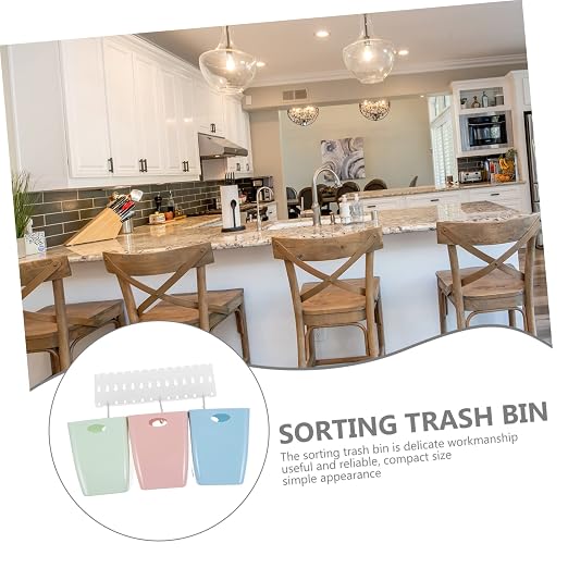 1set Wall-Mounted Sorting Trash Bin Space-Saving Recyclable Garbage Bins - Image 2
