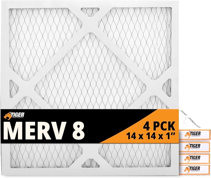 Tiger Tough 14x14x1 Air Filter MERV 8 MPR 600-800, High-Performance Pleated by TIGERTOUGHPRODUCTS