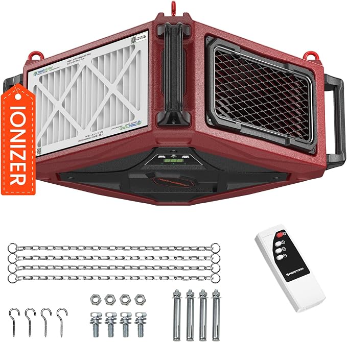Abestorm 270 Degree Air Filtration System, Built-in Ionizer, 1080 CFM Dust by AbestormSolutionsINC