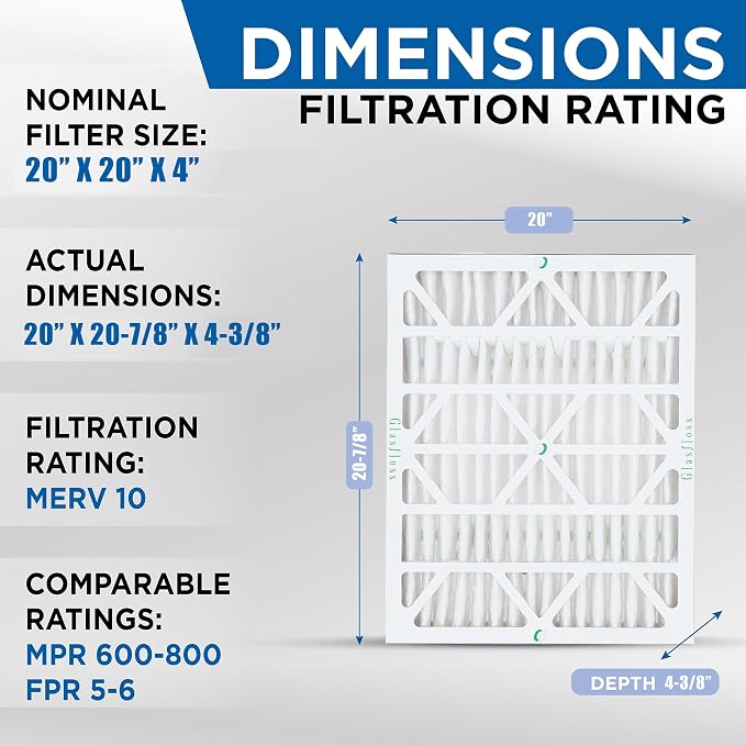 Glasfloss ZL 20x20x4 MERV 10 Air Cleaner Filter replacements - Image 2