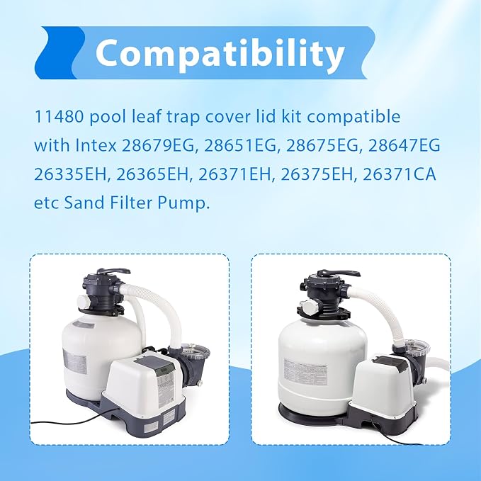 Sand Filter Pump Replacement Parts, 11480 Pool Leaf Trap Cover Lid - Image 4