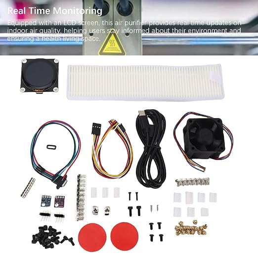 3D Printer Air Filter, LCD Display Real Time Monitoring Activated Carbon Air - Image 8