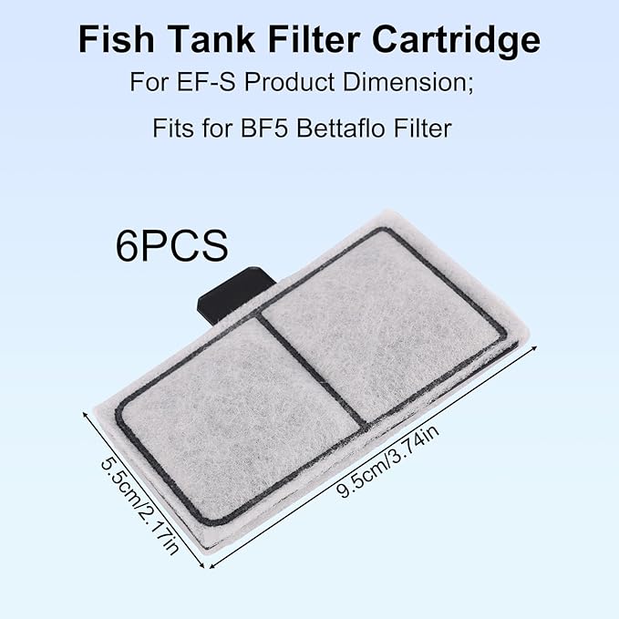 10pcs Filter Cartridges for Top Fin EF-S & BF5 BETTAFLO, 9.5x5.5cm/3.74x2.17in - Image 2