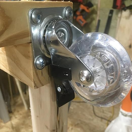 3 Inch Swivel Caster Wheels Set of 4, 800lbs Clear Polyurethane Plate Casters - Image 5