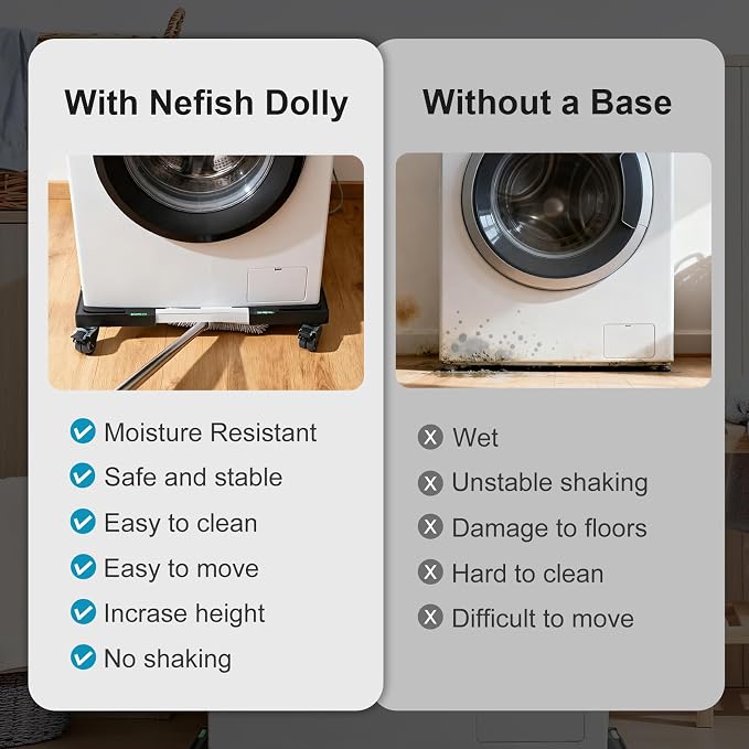 Nefish Furniture Dolly Adjustable Mini Fridge Stand - Image 5
