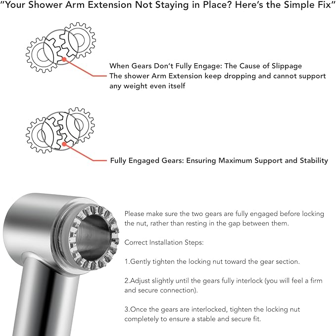 11 Inch Adjustable Shower Head Extension Arm With Locking Set Screw, Singing Rain Brass Angle Height Adjustable, Easy To Install, G1/2 Universal Connector Compatible (Oil Rubber Bronze)