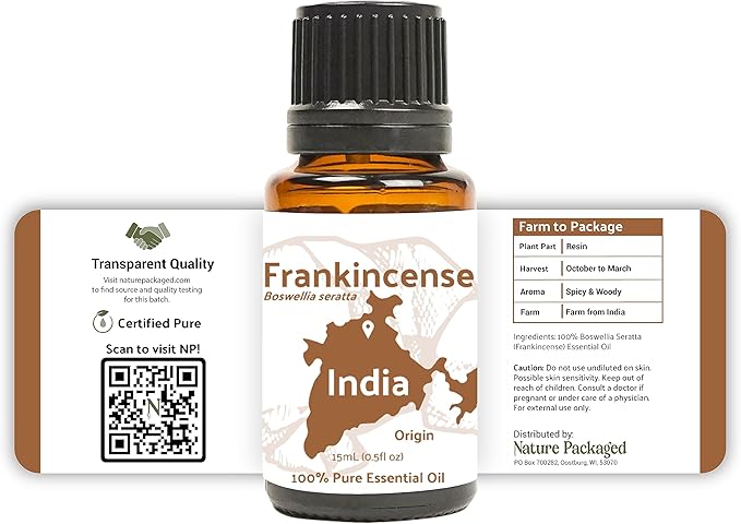 Frankincense Essential Oil - Direct from Madhya Pradesh, India - Pure Essential Oil for Diffusers and Aromatherapy | 100% Pure Therapeutic Grade Natural Aceite de Incienso (22lbs)