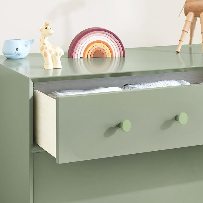 Ravinte 10 Pack Cabinet Knobs Light Green Kitchen Cabinet Knobs Round Dresser Drawer Pulls Closet Door Pulls 1-1/5 Inch