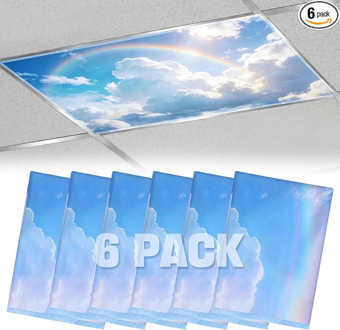 Fluorescent Light Covers with 10 Strong Magnets by Biubee