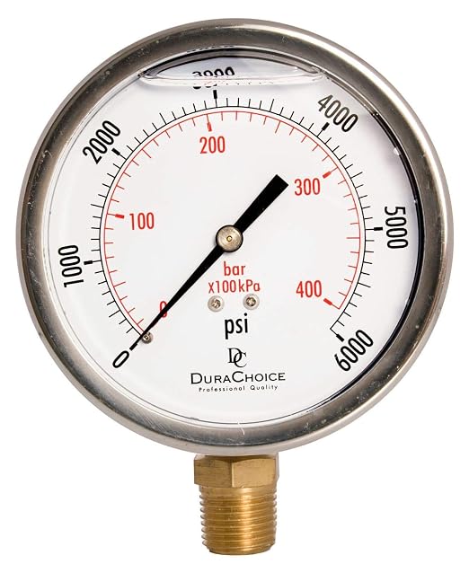 4" Oil Filled Pressure Gauge - Image 4