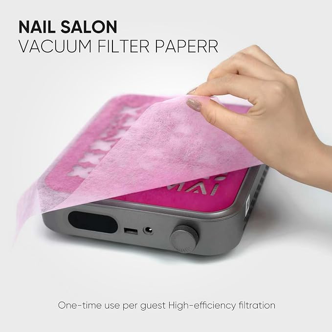 200 Sheets Nail Dust Collector Filter Paper, Disposable Nail Dust Filters - Image 2