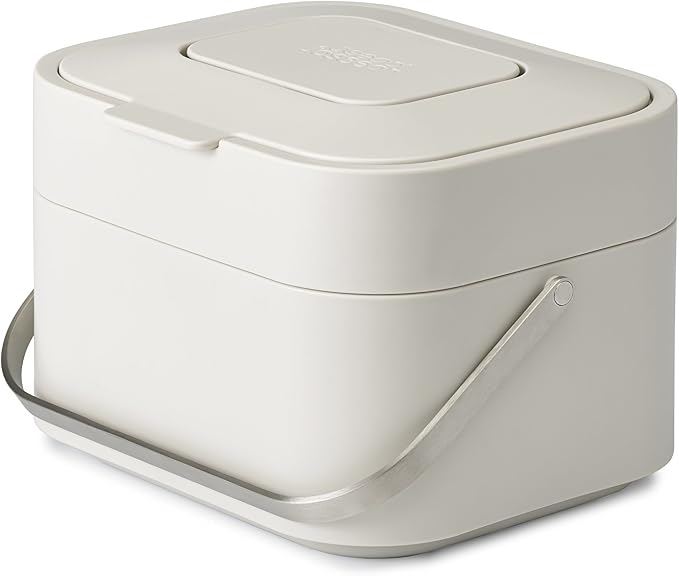 Joseph Joseph Stack Kitchen Food Intelligent Waste Compost Caddy Recycling Bin - Image 2