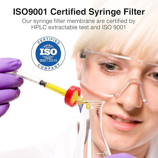 SimPure Syringe Filter PTFE Hydrophobic Membrane 100 PCS, 0.22um Pore Size - Image 2