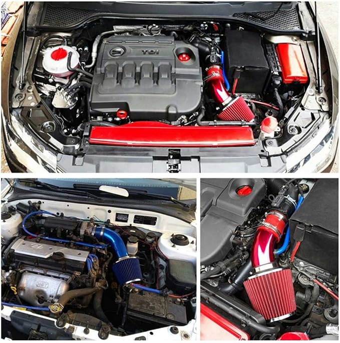 Universal Clamp-On Cold Intake Cone Air Filter 3", Washable Filter, High Flow - Image 5