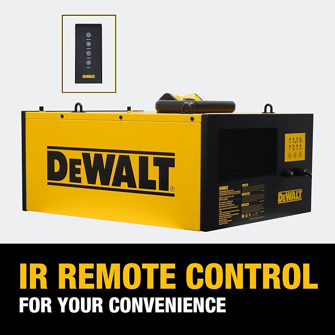 DeWALT DWXAF101 Air Filtration System, 3-Speed Hanging Ceiling Dust Collectors - Image 7