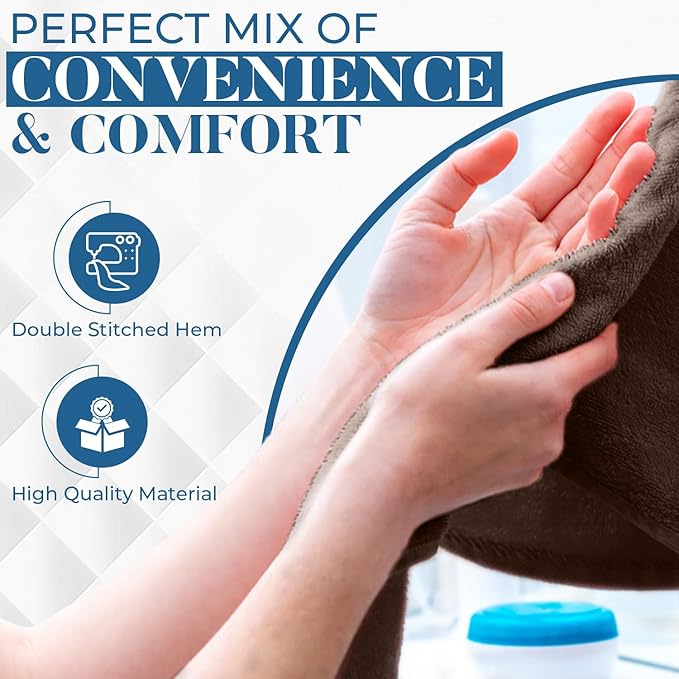 DAN RIVER 6-Pack Premium Hand Towels (16x28 Inches) - 100% Cotton, Ultra Soft, Lightweight, Highly Absorbent Towels for Bathroom, Spa, Gym, Salon, Hotel, and Travel - 550 GSM – Brown