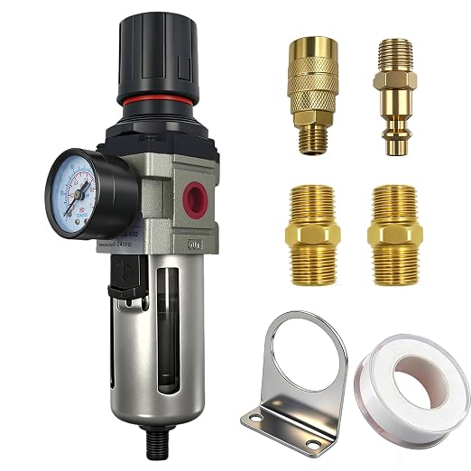 HengMinLingTong AW3000-03D 3/8" NPT Compressed Air Filter Regulator Combo by Unknown
