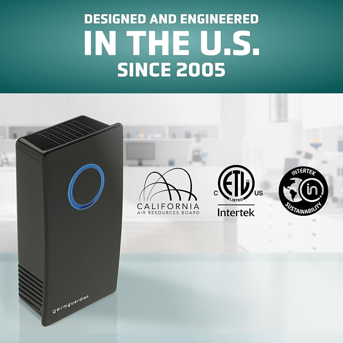Germ Guardian GG1100B 7” Pluggable Small Air Purifier, Small Room Wall Air - Image 6