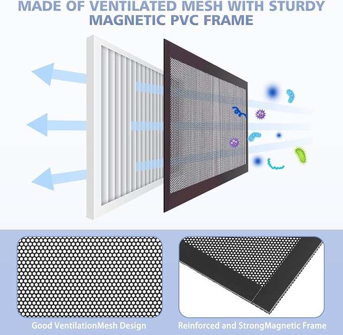 8 Pack Strong Magnetic Floor Vent Cover - Image 3