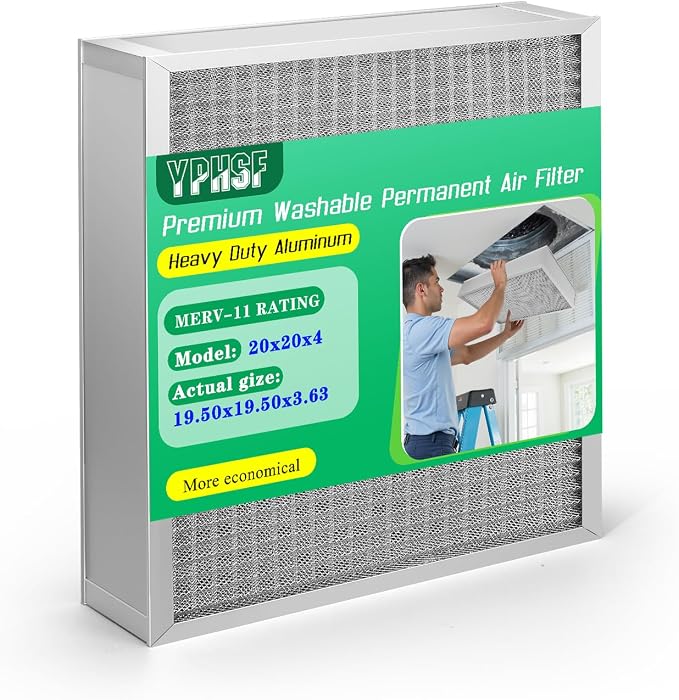 20x20x4 Air Filter, MERV11 Rated Electrostatic Filter, Washable and Reusable by Unknown