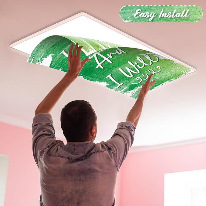 6Pcs Classroom Light Covers for Fluorescent Lights, Magnetic 2x4 FT Ceiling - Image 4