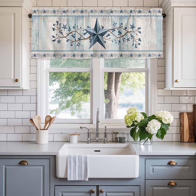 Texas Star Blue Curtain Valances - Image 2