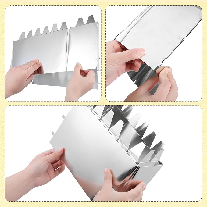 MorningRo 4 Pcs HVAC Metal Register Collar 4" x 10" x 6" Deep Installation Tabs - Image 6