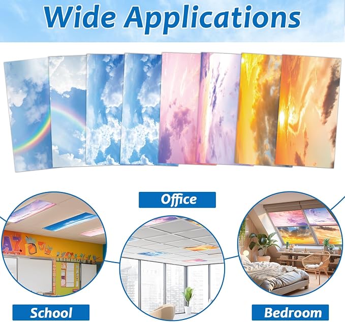 Wiooffen 8 Pcs Fluorescent Light Covers - Image 4