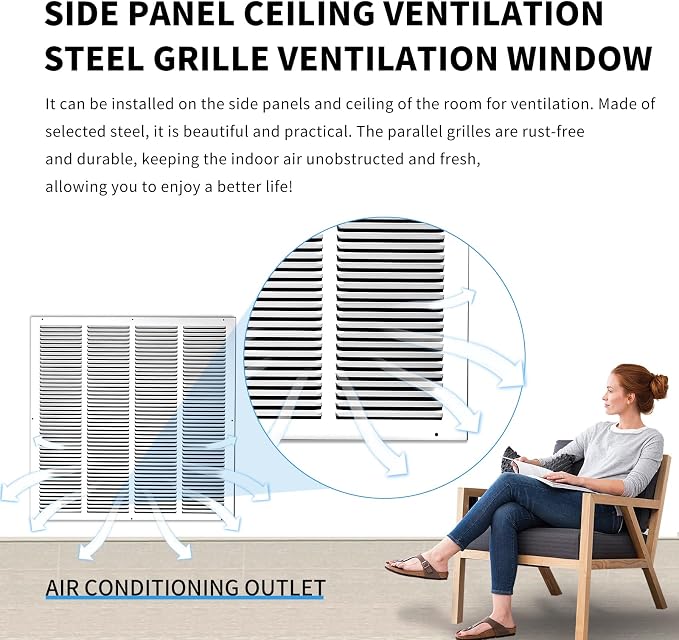 24x24 Vent Cover, Air Return Vent Cover, Flat Vent Cover, Rejillas De Aire - Image 7
