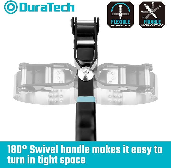 DURATECH Small Swivel Oil Filter Wrench，5 Gear Adjustment Oil Filter Removal - Image 4