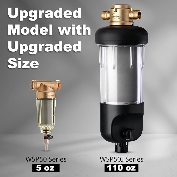 iSpring WSP50J Reusable Whole House Spin-Down Sediment Water Filter, Upgraded - Image 2