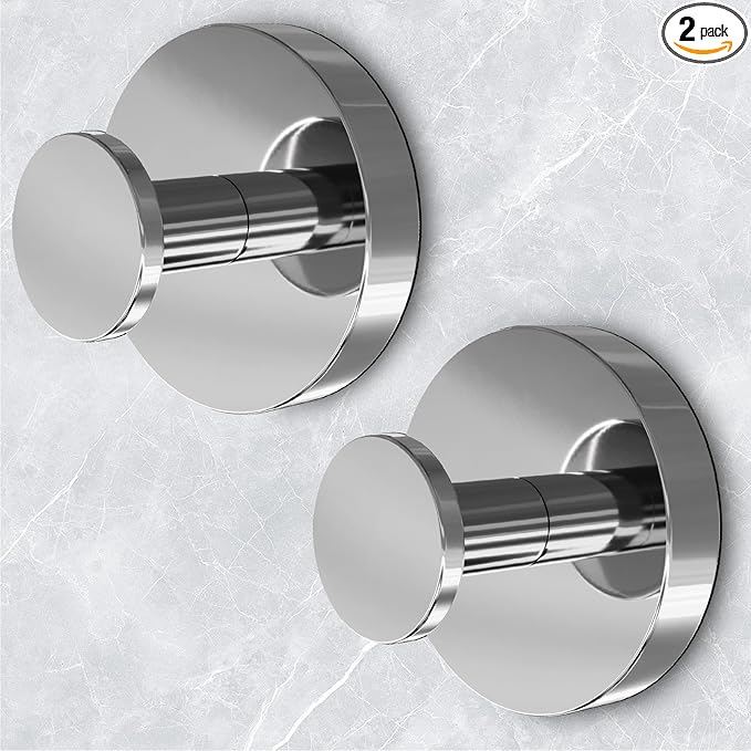 Shower Hooks for Inside Shower,Suction Cup Hooks for Glass Window,Removable Towel Hooks for Bathrooms,2 Packs(Mirror)