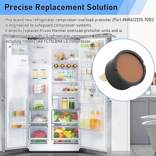 1 Pack MRA12325-9201 Refrigerator Compressor Overload Protector | Compatible - Image 3