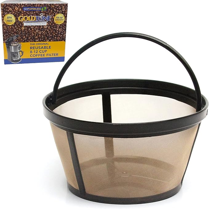 GOLDTONE Reusable 8-12 Cup Basket Coffee Filter fits Black and Decker Makers by GoldTone