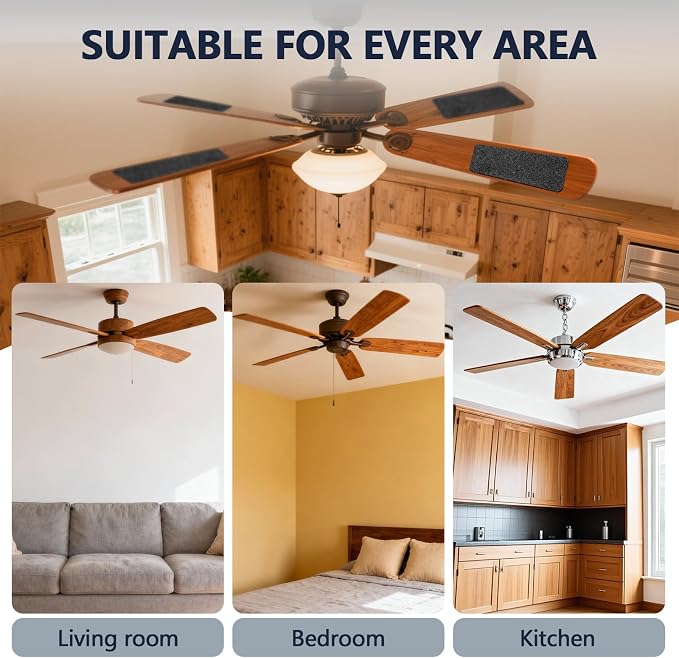 15Pcs Ceiling Fan Filters for Blades, Activated Coconut Shell Carbon Ceiling - Image 6