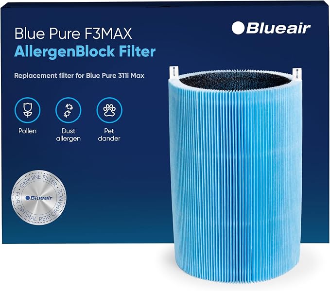 BLUEAIR Blue Pure 311i Max Series AllergenBlock Filter, Genuine Replacement by Unknown