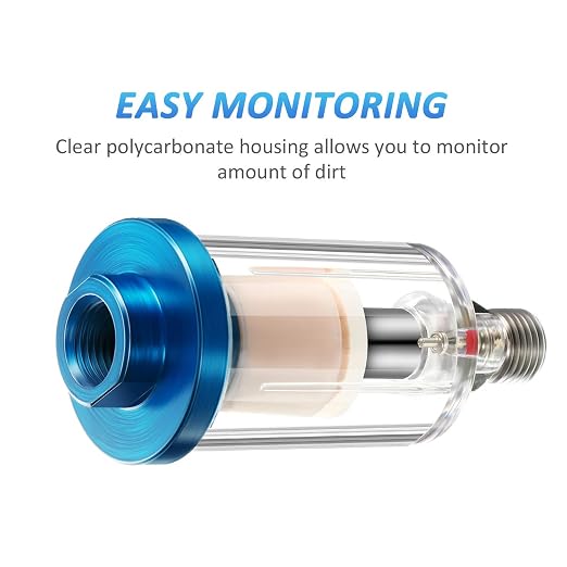 3 Pcs Compressed Air Filter Water Oil Separator 1/4 Inch NPT Inlet and Outlet - Image 2