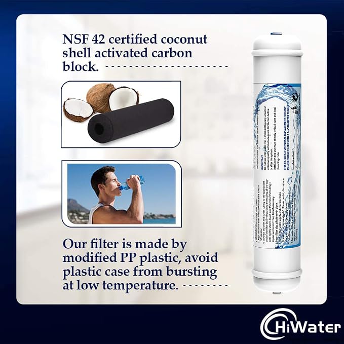 2 Pack Inline Water Filter 1/4" Quick-Connect Replacement Cartridge Inline - Image 3