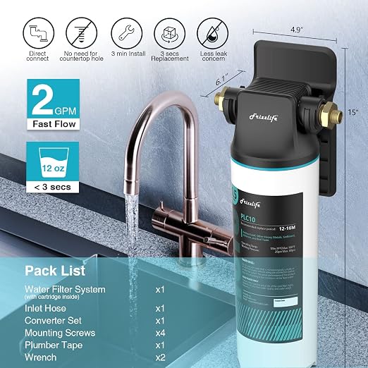 Frizzlife SW10 Under Sink Water Filter System, NSF/ANSI 53&42 Certified - Image 6