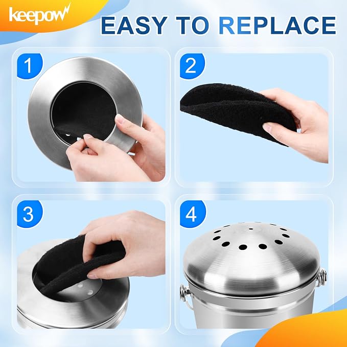 KEEPOW 12 Pack Compost Bin Filter - Image 4