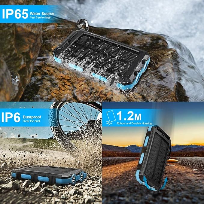YELOMIN Solar Charger, 20000mAh Portable Type-C Solar Power Bank - Image 8