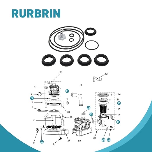 Sand Filter Pump Repair Set Compatible - Image 5