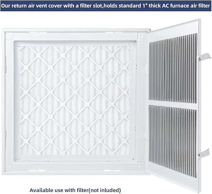 Return Air Grille Fit 24x10 Duct Opening, Steel Air Return Vent Cover Grill - Image 4