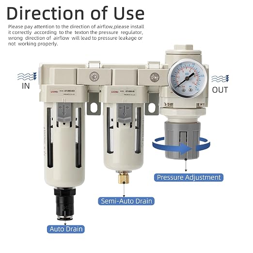 Air Pressure Regulator, Air Moisture Filter 3/4 NPT, Air Compressor Water - Image 5