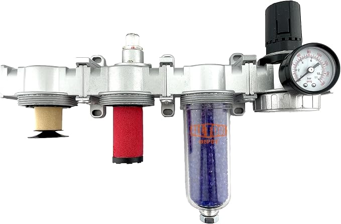 1/4" NPT MID FLOW 4 Stages Filter Coalescing Desiccant Dryer Regulator System - Image 5