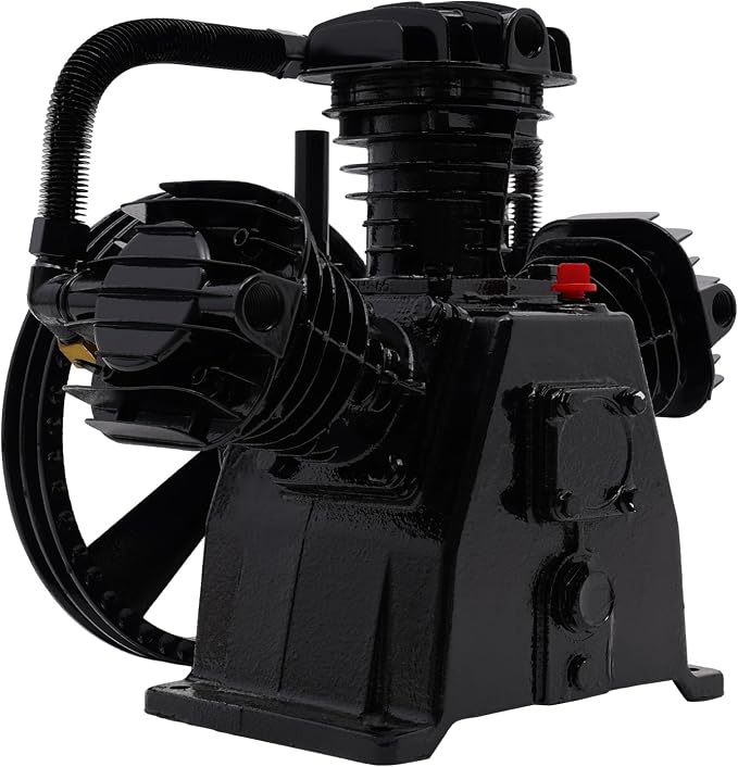 Air Compressor Pump Head, 5-HP Single-Stage Inline-Twin Replacement Air - Image 3
