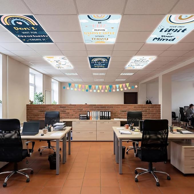 QOUBAI 6PCS Fluorescent Light Covers, 4x2 Feet Magnetic Light Cover Fluorescent - Image 5