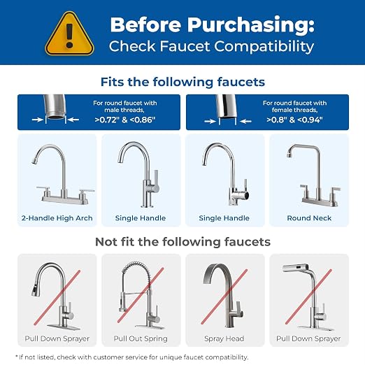 Waterdrop Water Filter for Sink Faucet, 360° Rotating Stainless Steel, NSF - Image 4