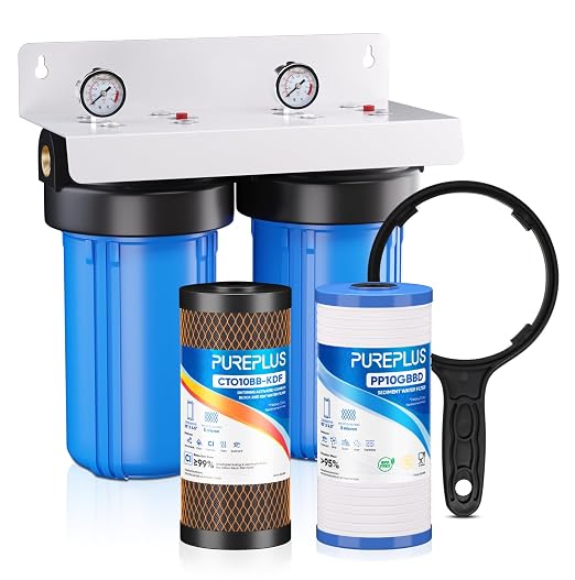 PUREPLUS 2-Stage Whole House Water Filtration System, Heavy Metals & Rust by PUREPLUS